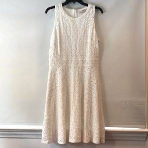 Loft Size 10 White A-line Dress